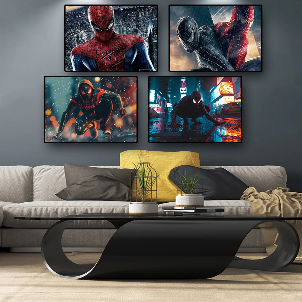 MINISO Marvel Superheroes Wall Art Poster Spider-Man venom Canvas Painting Home Decor Living Room Bedroom Wall Decoration Poster