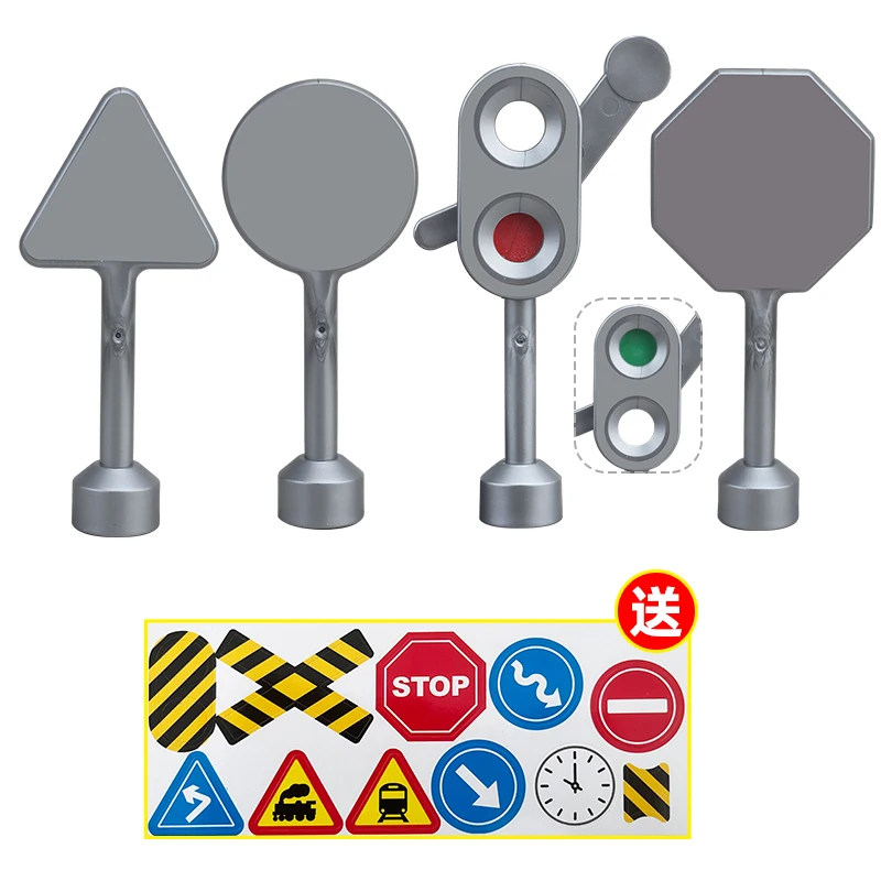 Accessoires voor treinspoor voor kinderen Grote bouwstenen DIY-spoorwegspeelgoed Grote blokken Compatibel Duploed STEM Educatief cadeau Peuters