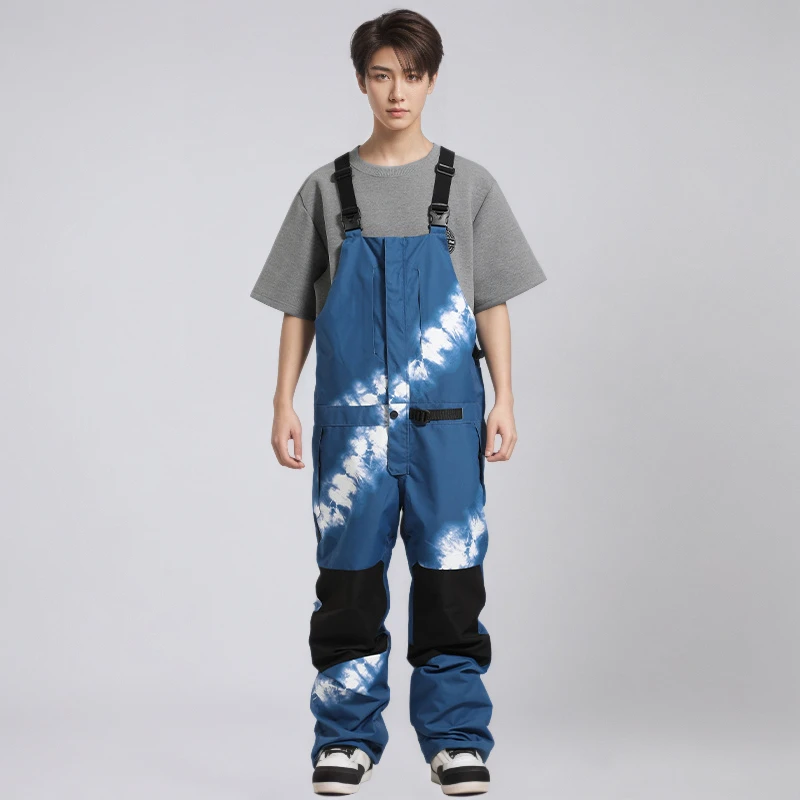 

2025 Winter New Overalls One-Piece Ski Pants Women Outdoor Snowboard Jumpsuits Men Windproof Waterproof Ski Suit Warm Snow Pants