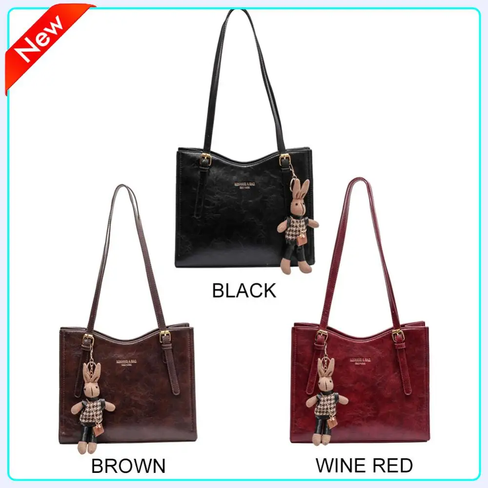 

Fashion Women Vintage Shoulder Bag PU Leather Slouchy Tote Purse Large Capacity Fashion Shoulder Bag Ladies Travel Handbag