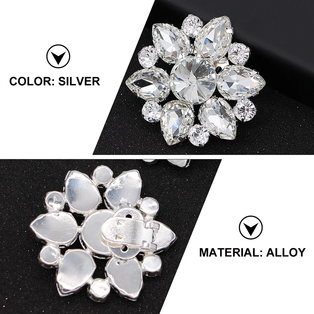 

2 pcs Waterdrop Shoe Flowers Rhinestone Decorative Clips Durable Lightweight Alloy Flats Boots S Pumps Daily Wedding Parties