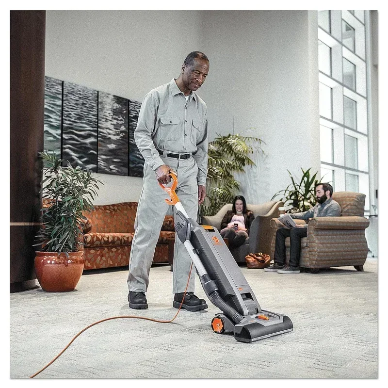 QWHoovvers Commercial HushTone Upright Vacuum Cleaner,15 Inches With Intellibelt,For Carpet And Hard Floors,CH54115,Gray