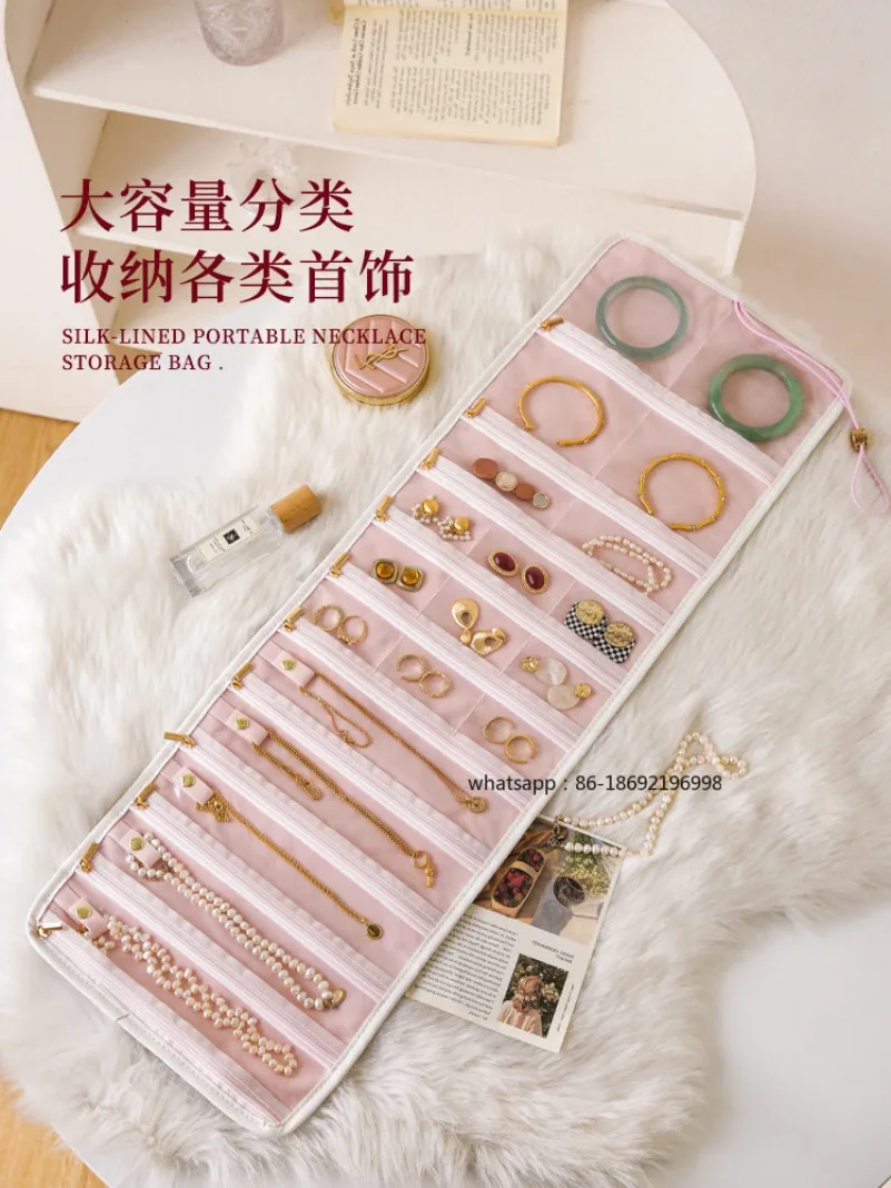 Jewelry Storage Bag Portable Gold Jewelry Hand Jewelry Storage Roll  Necklace Earrings Ring