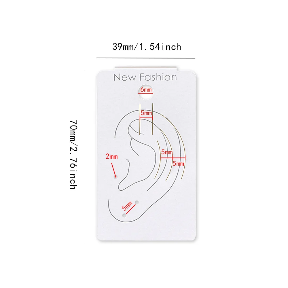 25 قطعة 4x7 سنتيمتر الأبيض المياه برهان الصلب PVC حامل بطاقة العرض لمجموعات الأقراط DIY بها بنفسك مستلزمات تعبئة المجوهرات جاهزة بالجملة