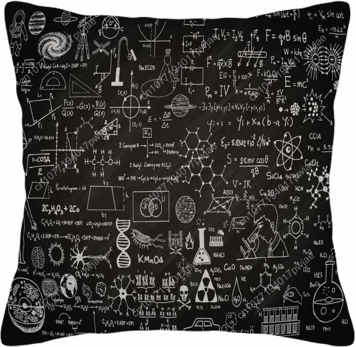 

Husandy Throw Pillow Covers Education Science Formulas On Chalkboard Math Schematic Physics Pillow Case 18x18 Inch Cushion Cover