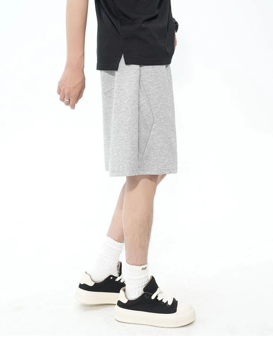 

Men's Casual Loose Fit Five Inch orts Summer Sport mid Waist 260g Heavy Du Elastic Waist Leisure orts Ci Walk