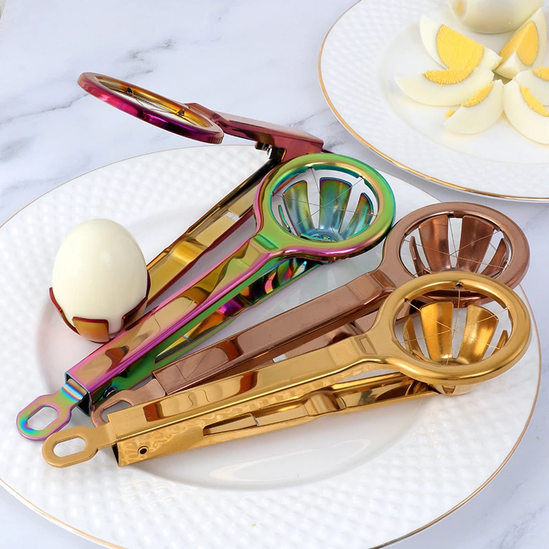 

304 Stainless Steel Egg Cutter Utensil Simple Household Egg Yolk Pine Flower Even Slice Divider Creative Kitchen Baking Gadgets
