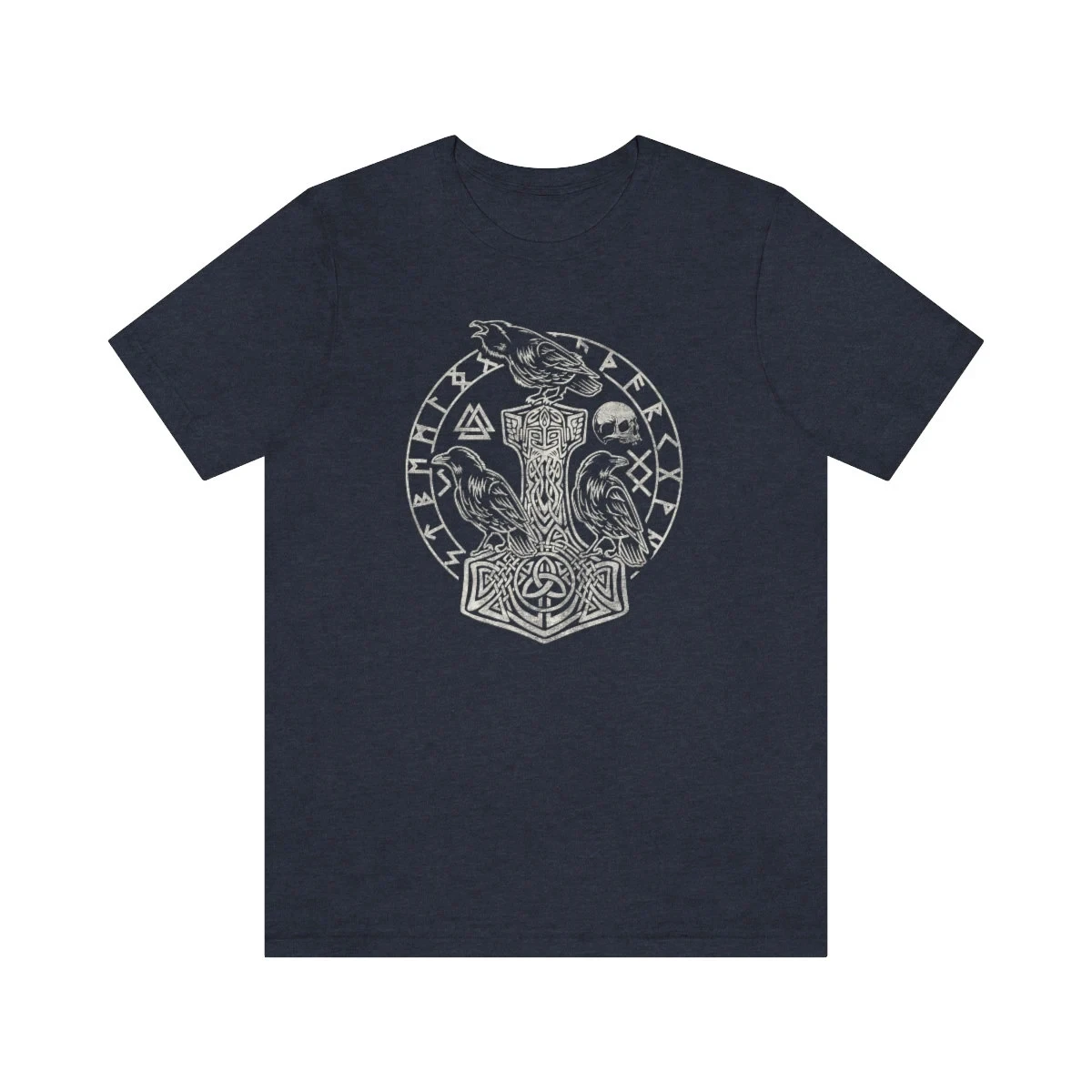 Viking Nordic Norse Mythology Ragnar Heritage Valhalla rune Odin hammer mjolnir viking graphic Jersey Short Sleeve Tee T-Shirt