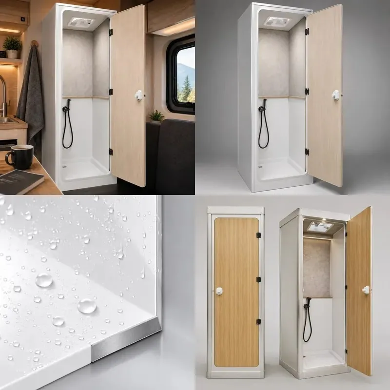 Fireproof Zero Formaldehyde RV Wet Room Cabinet Honeycomb Aluminum Core Lightweight Custom Bathroom