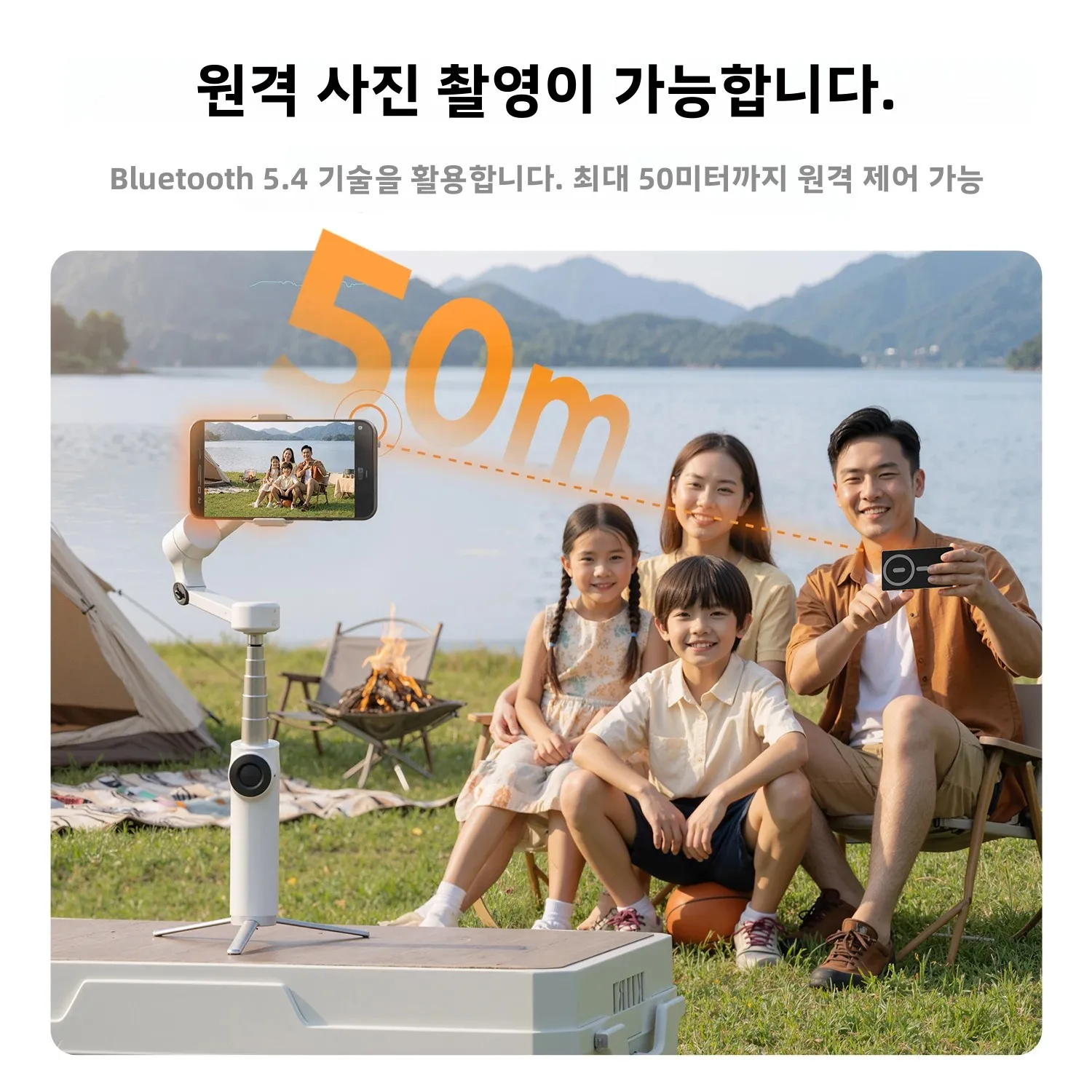 K&F CONCEPT 5인치 무선 마그네틱 스마트폰 모니터 블로그용 1080p 외부 화면 아이폰 안드로이드 호환 후면 카메라 실시간 확인 164피트 거리 지원