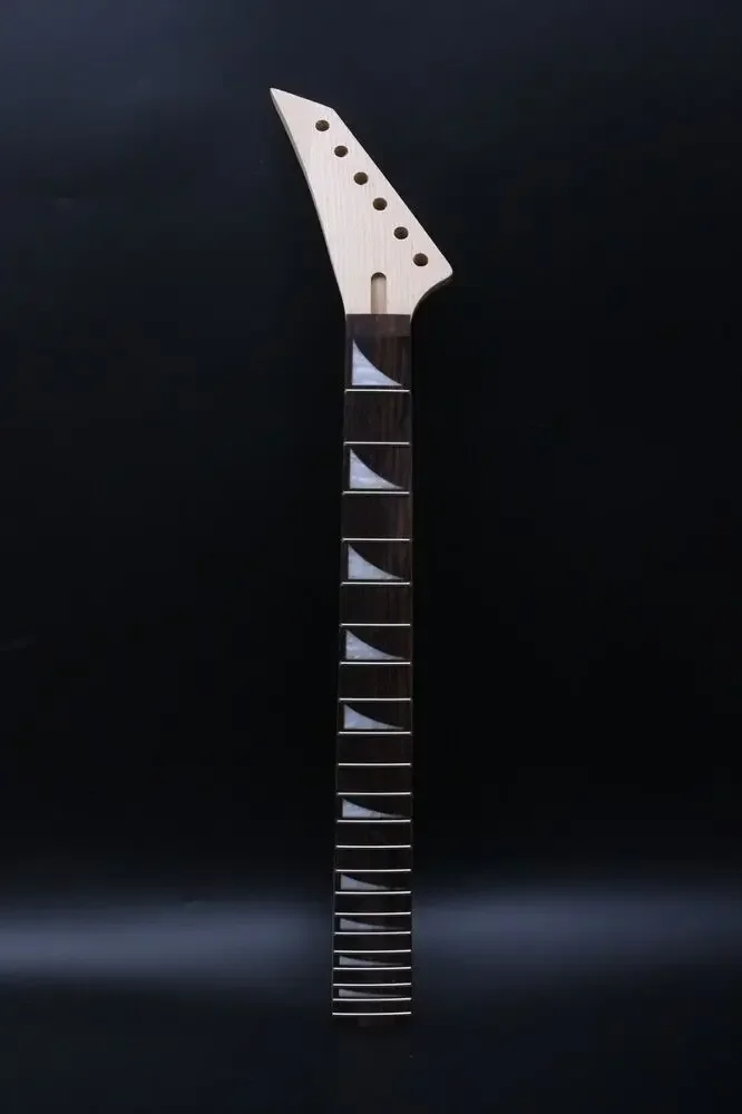 Yinfente Maple Guitar Neck Rosewood Fretboard 22Fret Locking Nut Shark Fin Reversed Head J5