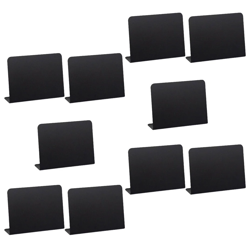 10 Pcs Food Sign Black Reusable Chalkboard Price Boards Mini Blackboards Decorative Desktop PVC Display