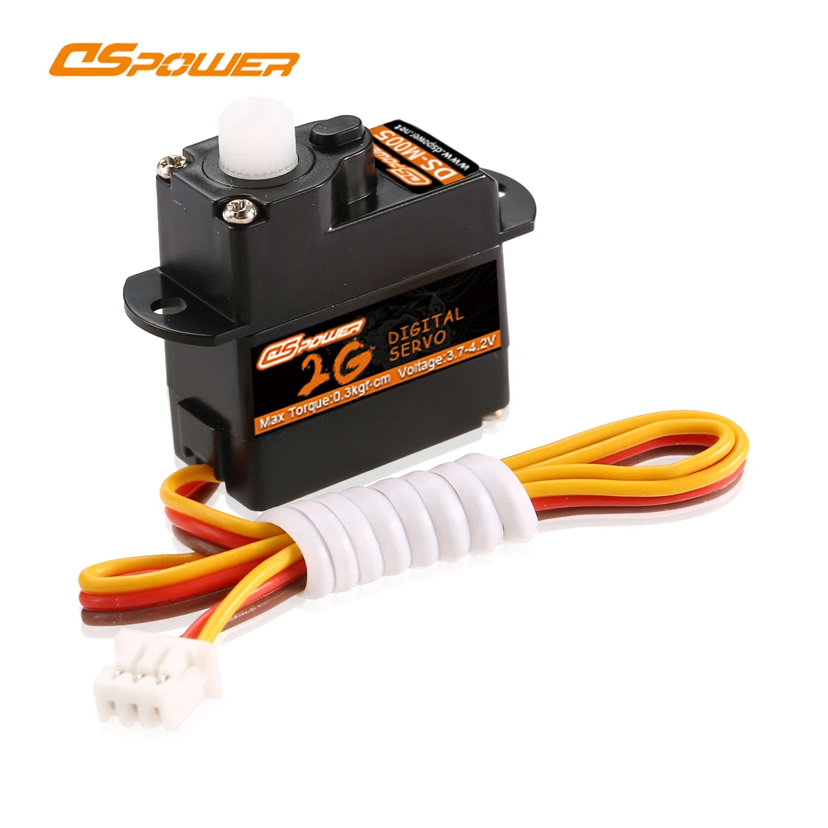 DSPOWER 2G Micro Digital sin núcleo Servo engranaje de plástico JR/JST Motor de enchufe para RC Mini coche barco helicóptero de ala fija avión Robot