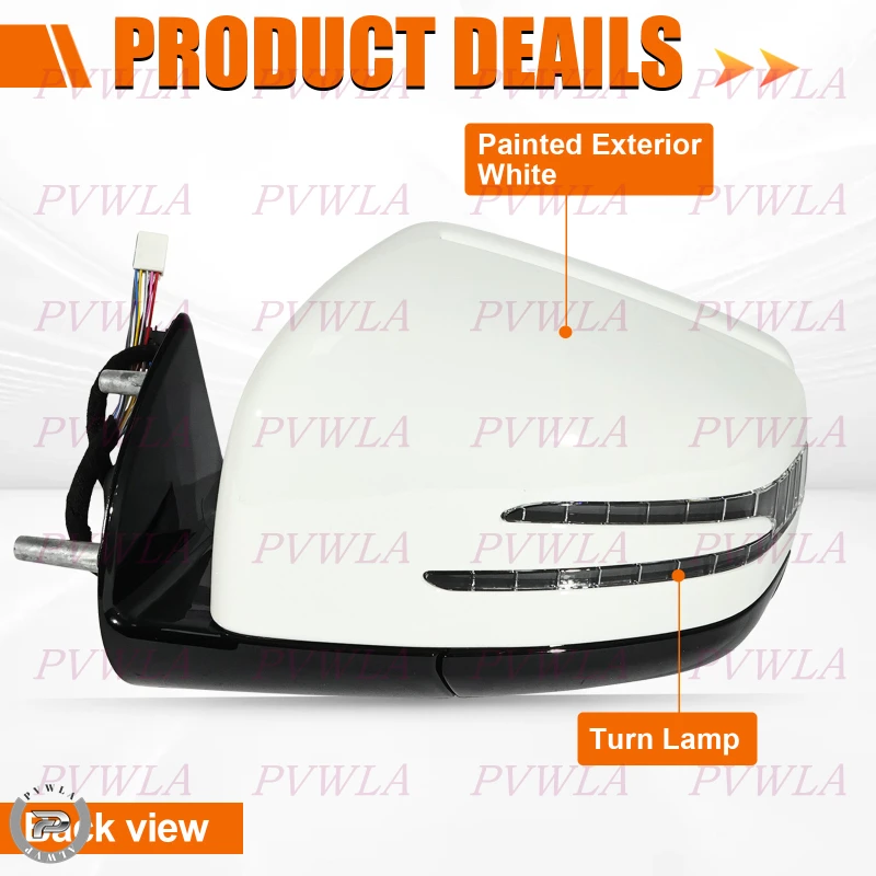 Left:19Pin  Side Mirror For Benz W164 X164 M-Class GL-Class 2005 2006 2007 2008 2009 2010 2011 Blind Spot Rear Mirror Assembly