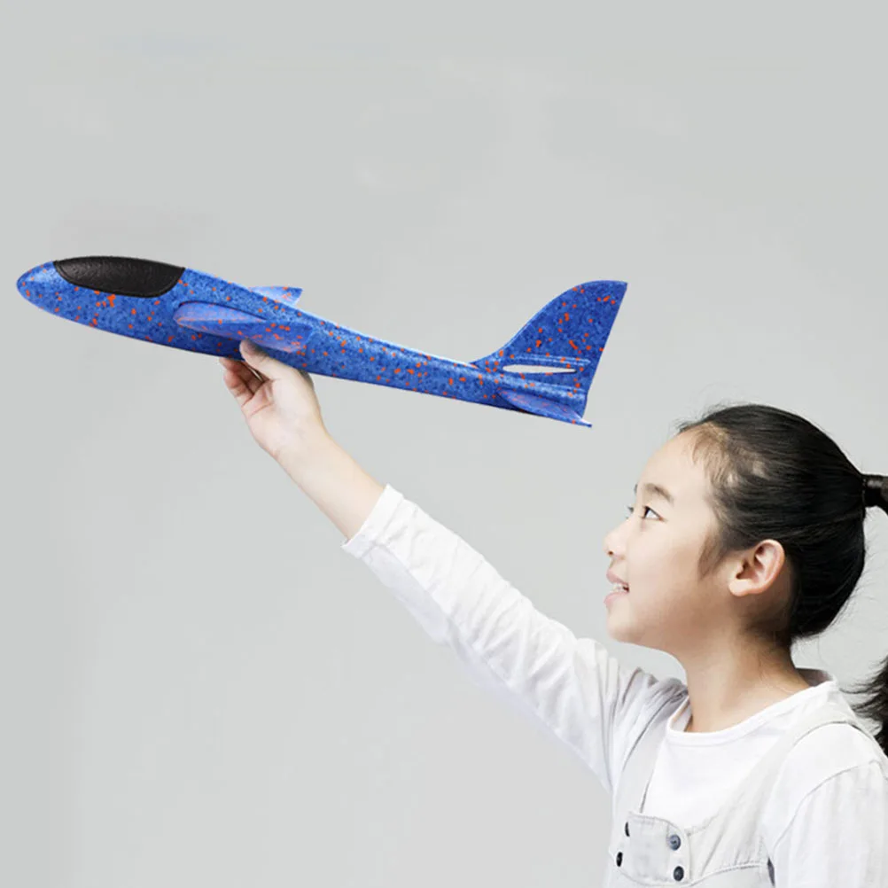 

2Pcs Hand Throw Airplane 48cm Colorful Flying Glider Planes Suitable for Kids Outdoor Fun Gifts Blue Green