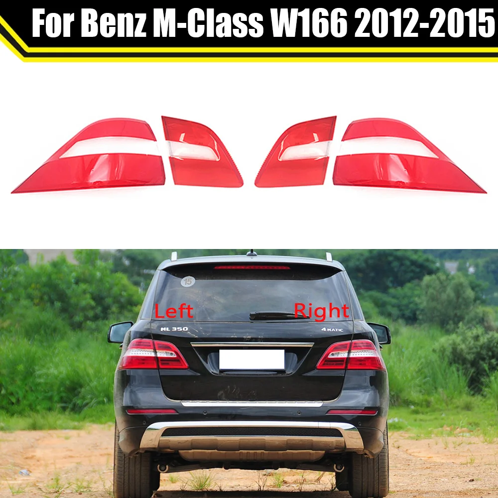 For Benz M-Class W166 2012 2013 2014 2015 Car Rear Taillight Shell Brake Lights Shell Replacement Auto Rear Shell Cover Mask