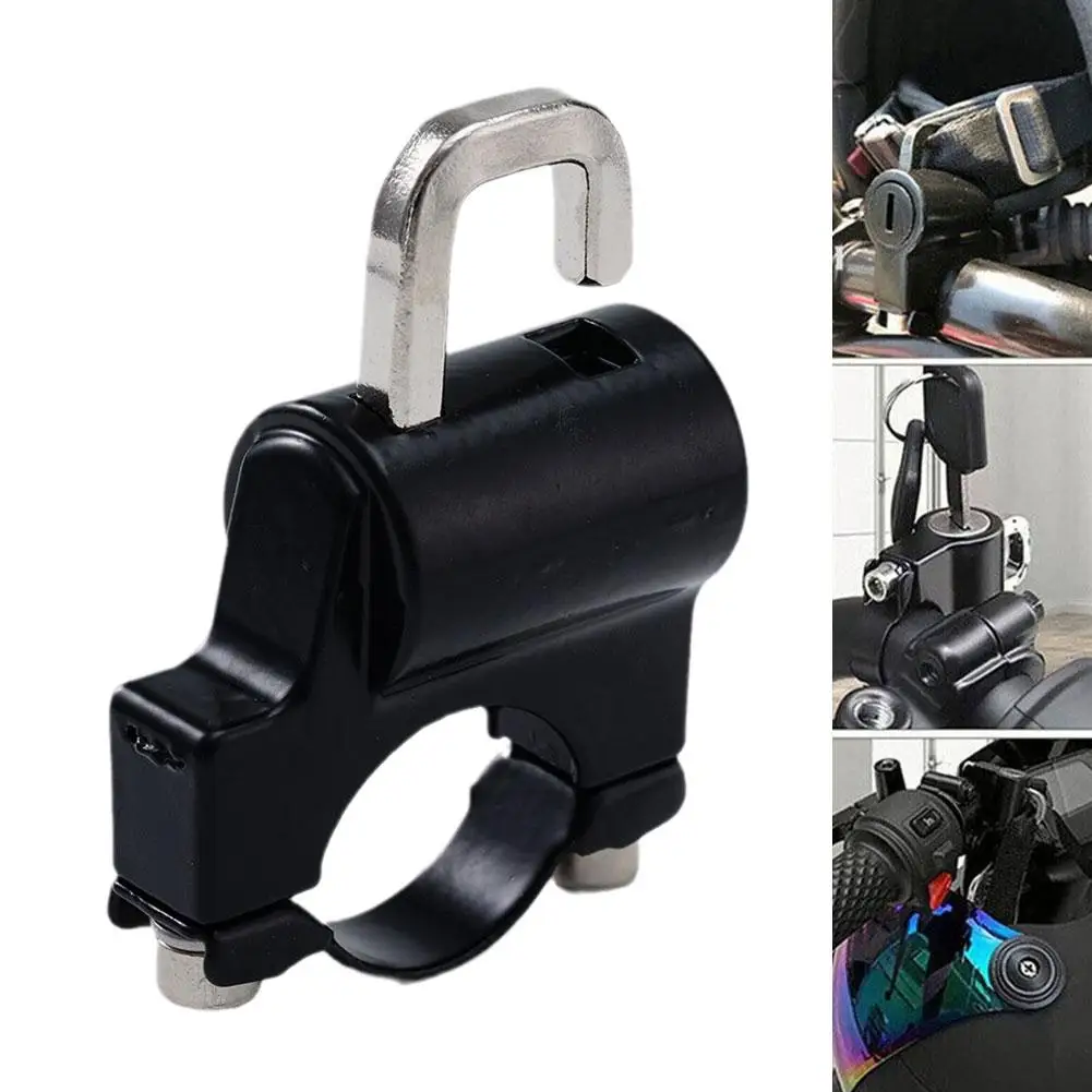 Universal Motorcycle Helmet Lock Handlebar Lock Anti-theft Security Padlock Motorbike Universal Security Metal Lock Accessories