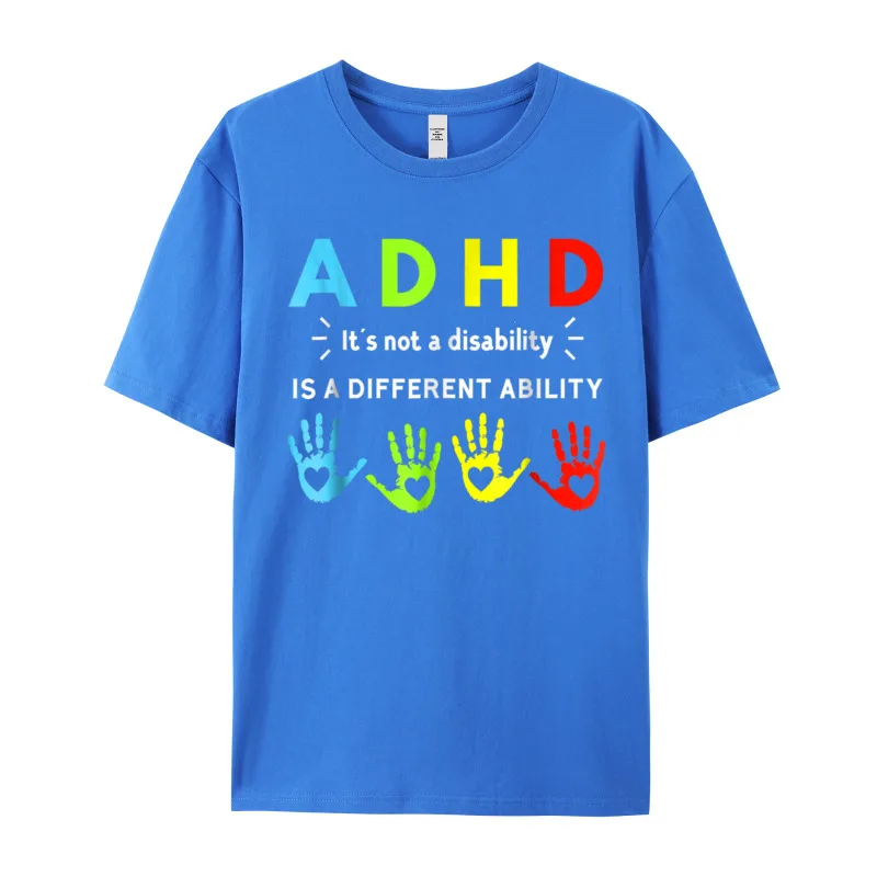 ADHD Awareness T shirt__18997 Cute Mens Tshirts Crewneck Short Sleeve Premium Cotton Tees Print T Shirt