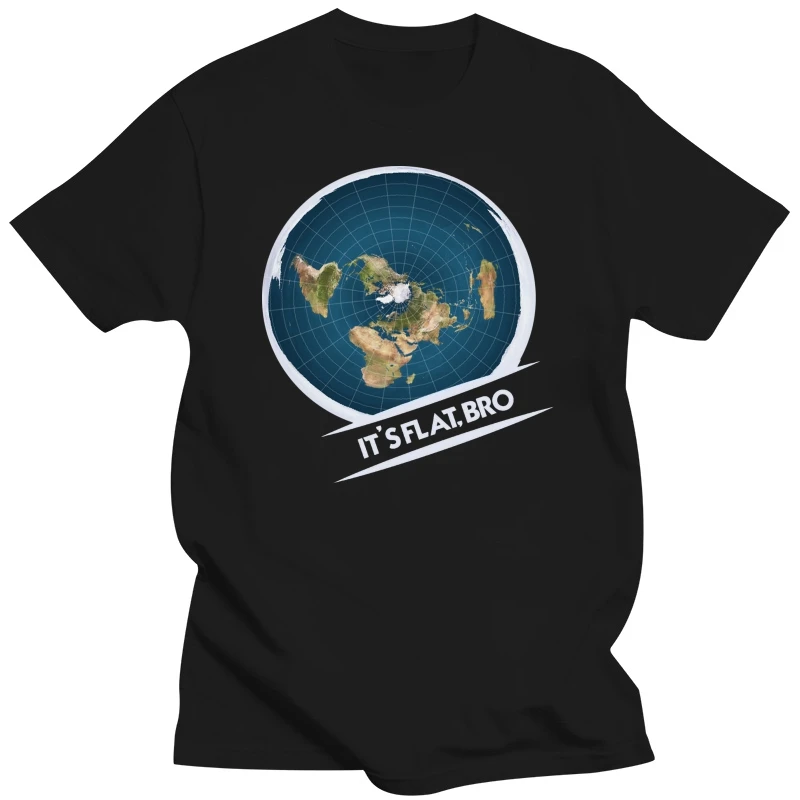 Flat Earth T-Shirt Flat Bro Flat Earther Society ConspiracyNew T-Shirts Men T Shirt Clothing Plus Size Tees