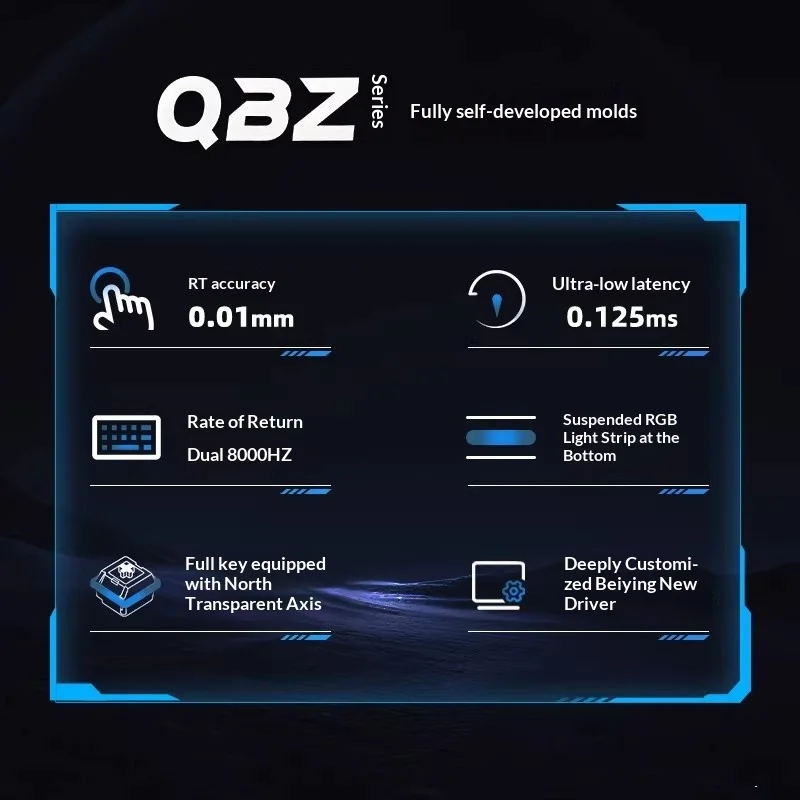 IPI QBZ Esports Keyboard Beiying New Drive Depth Customized 8000HZ Rate Of Return Wired Keyboard For CSGO Pc Accessories Gifts