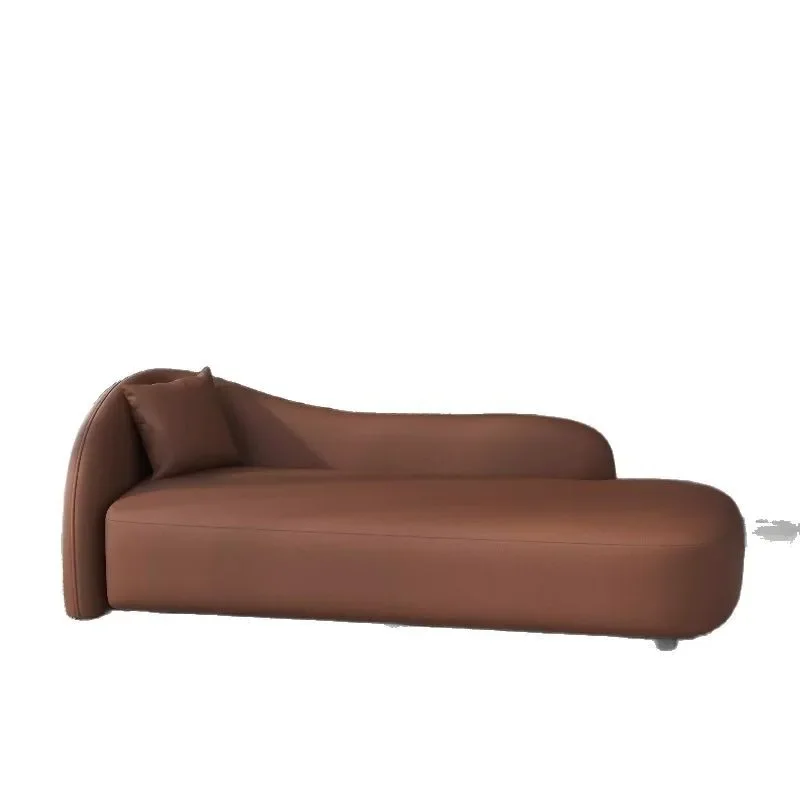 

Light luxury cream wind curved sofa chair bedroom small apartment living room B & B hotel leisure lounge chair