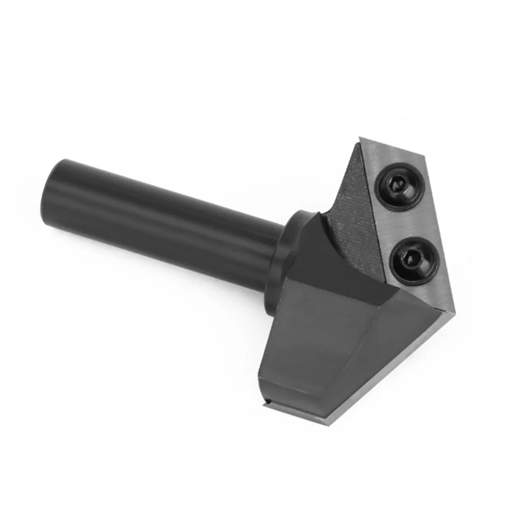 For CNC Router 120 Degree V Bit V Groove Router Bit Precision Ground Carbide Tip 2 Flutes 2T Replaceable Insert