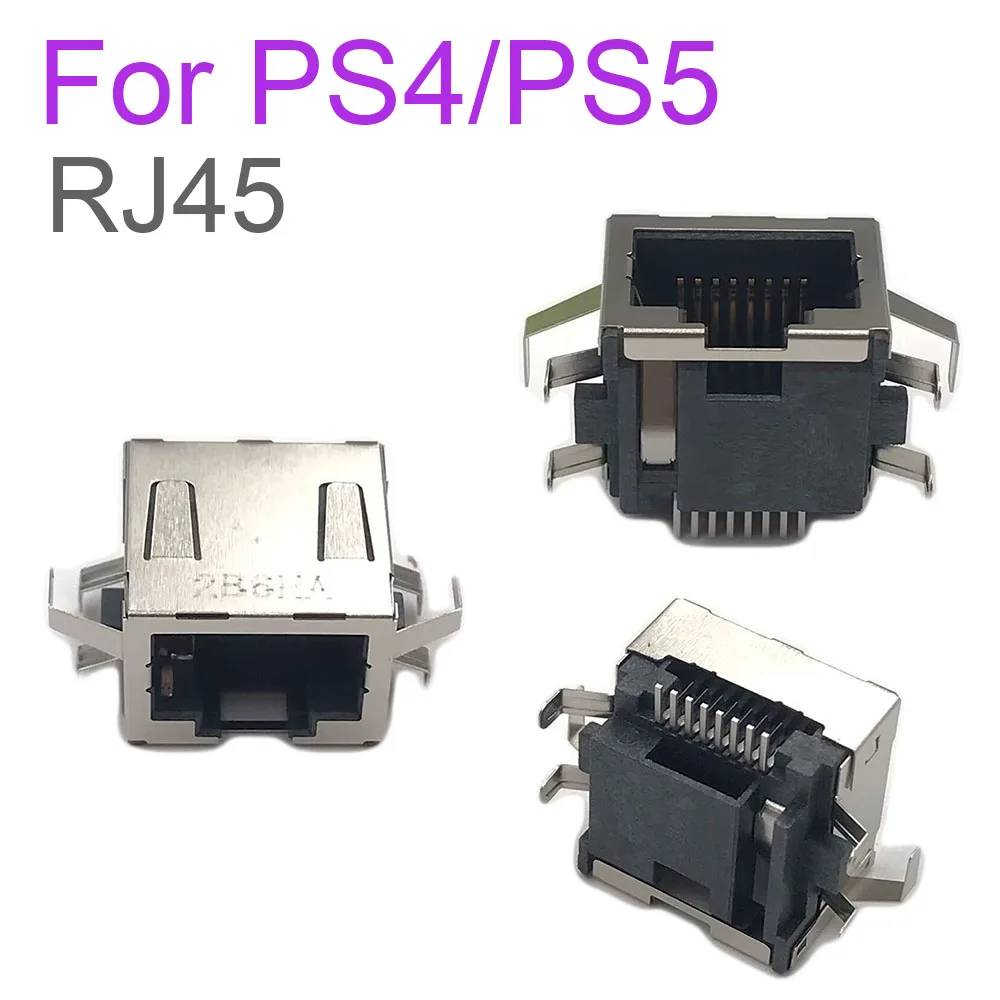 Original New RJ45 Jack Network Port for PS5 Game Console Network Interface Cards for PS4 8Pin Wire Connector Socket