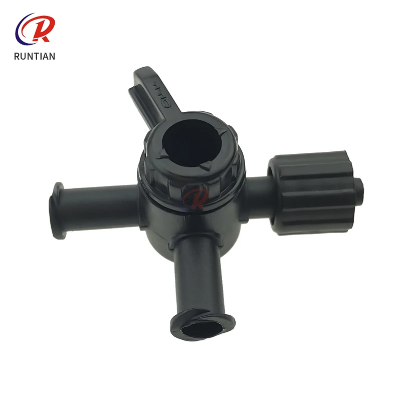 4pcs plastic 2 way ink valve for solvent and uv inkjet printer Manua 3 way vale corrosion resistant