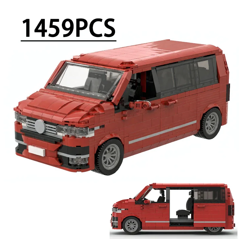 Building Block Multi-Functional Van Assembly Model, 1459 Pieces, Birthday Fun Toy, Holiday Christmas New Year Gift Display