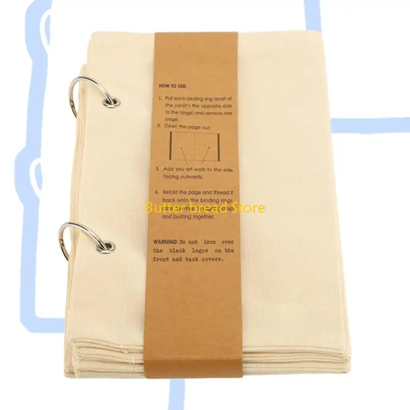 W89C 175x145 مللي متر كبير كتاب رسم الكتان دفتر النسيج ستيتشبوك 175x145 مللي متر للرسم الفني رسم خياطة الفن الحرفية