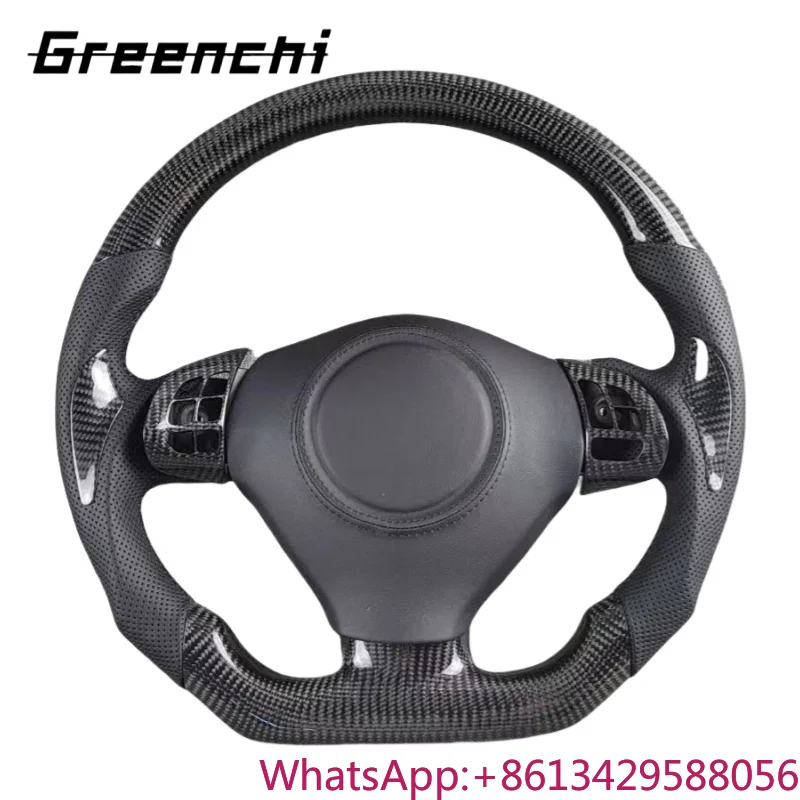 

For Subaru Forester SH LEGACY OUTBACK STI IMPREZA MOMO Sport Flat Bottom Carbon Fiber Steering Wheel Upgrade and Customization