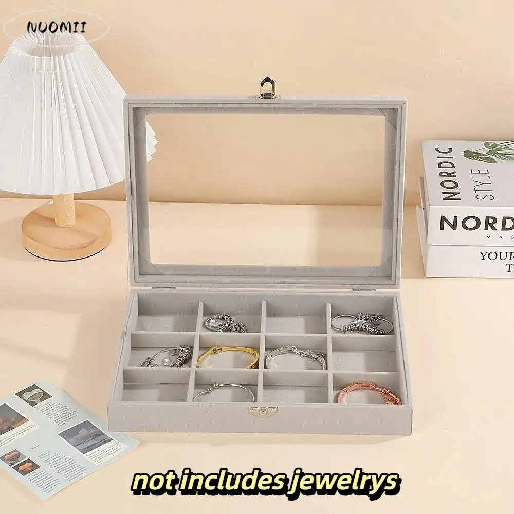 

Fashion Solid Color Mirror Jewelry Box Lightweight Detachable Jewelry Storage Case Large Capacity Necklace Storage Box Outdoors