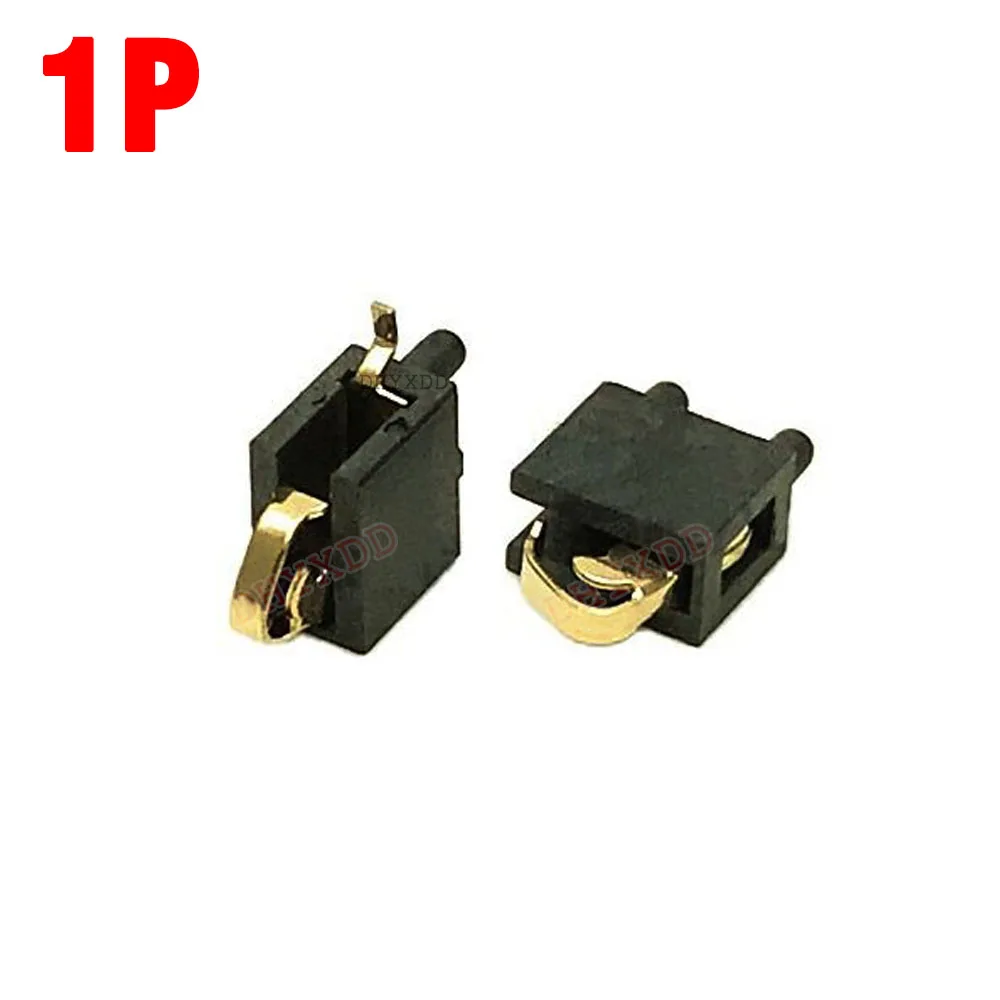 10x 1P 2P 3P 4P Battery Base 2.5 Pitch 1 2 3 4 Pin Gold Plated Spring Male Female Contact Power Charge Connector Conductive Base
