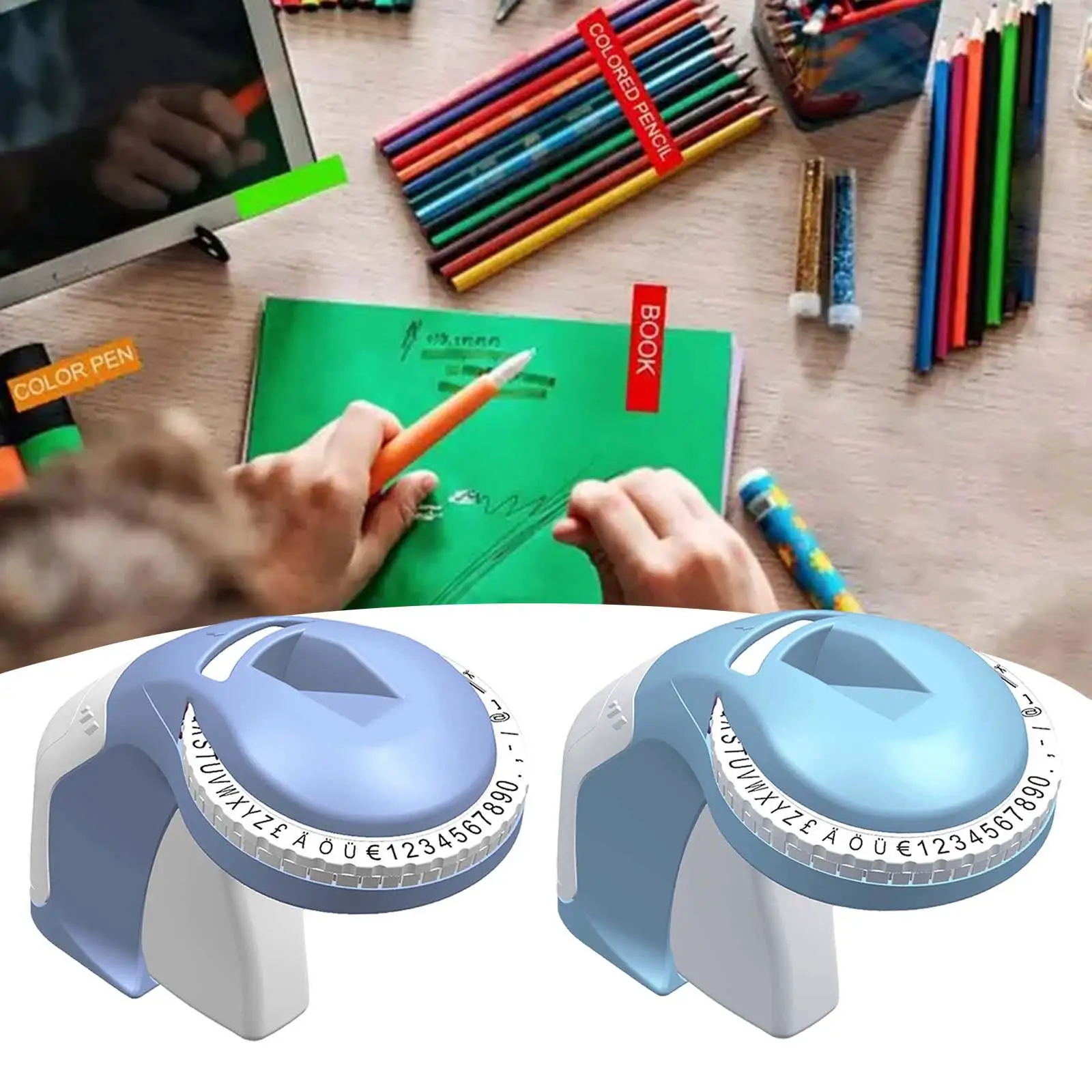 

Embossing Label Maker Manual 3D Easy to Operate Vintage Neat Handheld Embossed Label Printer for Home Office DIY Crafting School
