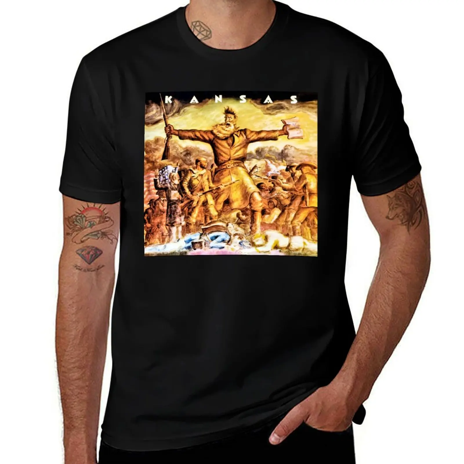 

Kansas Rock Band T-Shirt Soft Stretch Short Sleeve Top