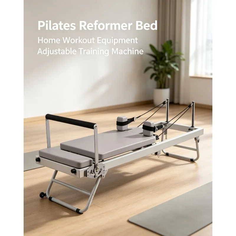 Multifunctional Foldable Pilates Reformer, For Yoga Instructors, Home & Gym Pilates Workout Training Machine