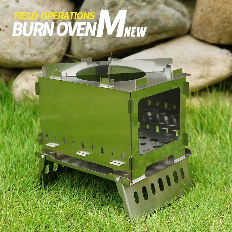 

Outdoor Picnic Portable Folding Stove Camping Equipment Stainless Steel Incinerator Grill Mini Charcoal Stove Barbecue Grill BBQ