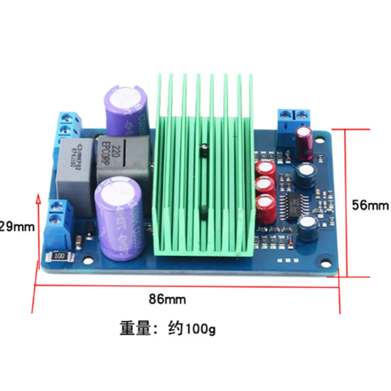 ハイパワーデジタルパワーアンプボード、モノ/スーパーLM3886、モデルirs2092s、250w