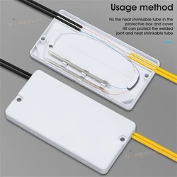 Heißer 10 stücke Drop kabel schutz box Optische faser Schutz box schrumpf schläuche zu schützen faser splice fach 2 in 2 out