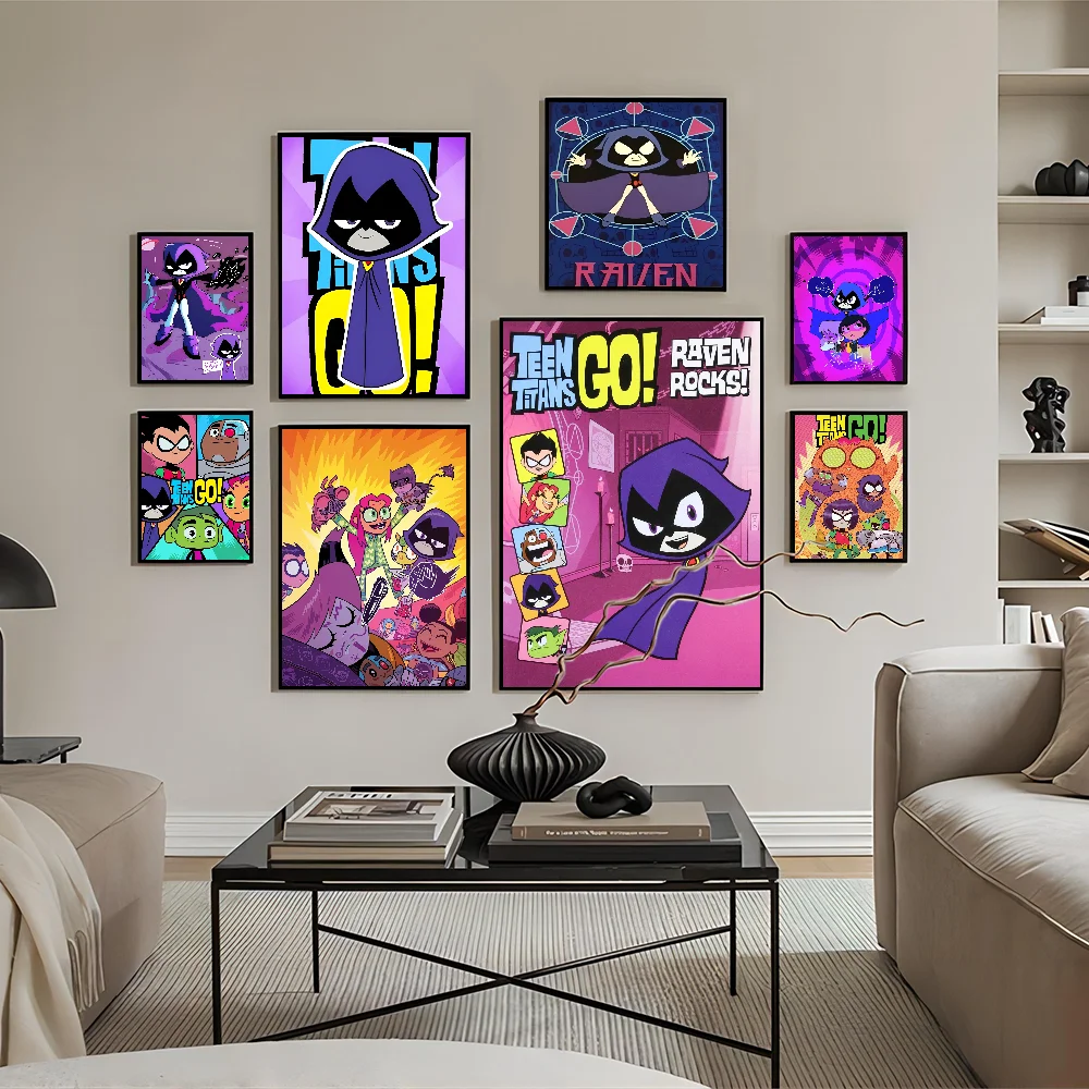 

T-Teen T-Titans Go Anime Posters Sticky HD Quality Wall Art Retro Posters For Home Room Wall Decor