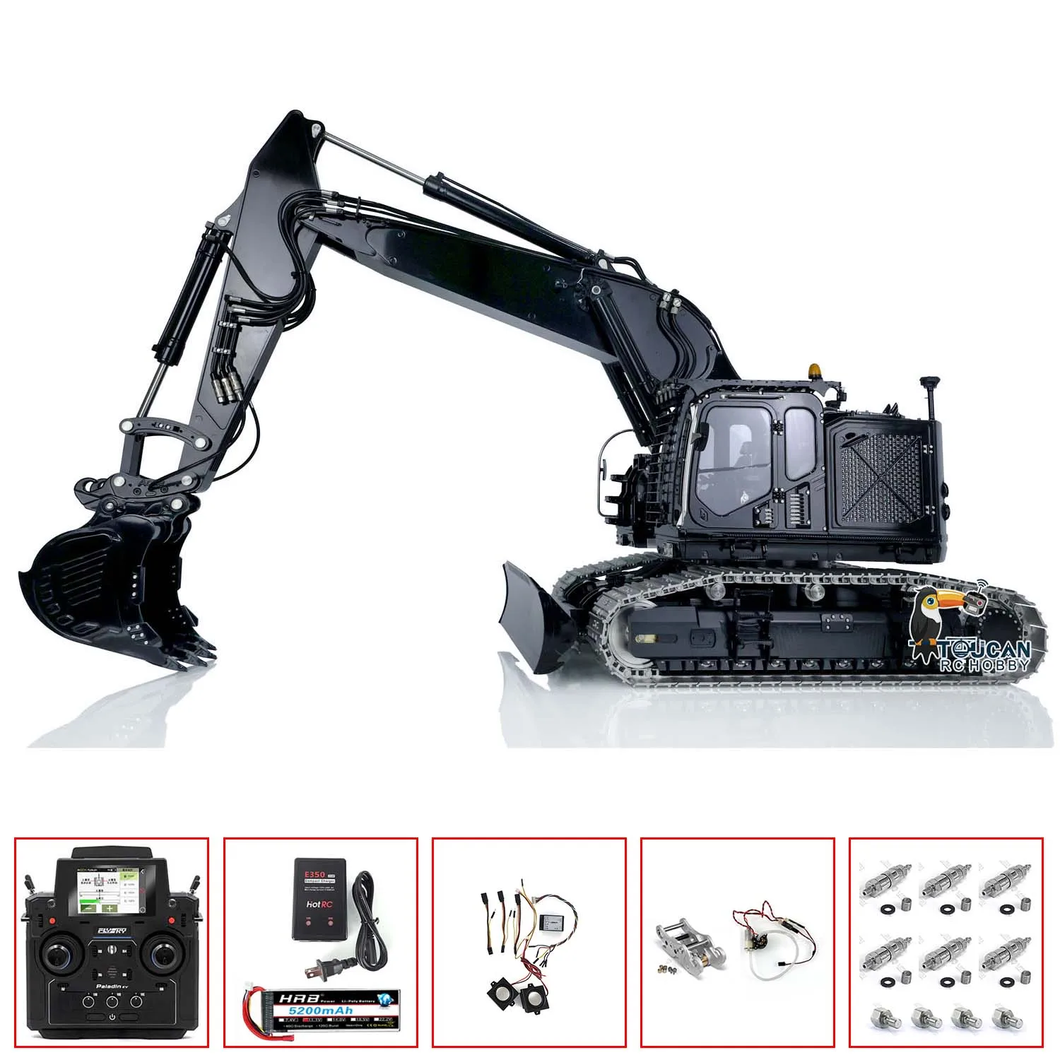 LESU Aoue ET35 1/14 RC Metal Hydraulic Excavator Remote Control PL18EV Light Sound Quickly Removable Engineering Model THZH1402