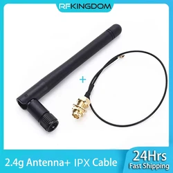 Folded 2.4G antenna 2.4GHz SMA WiFi Module ZigBee Antennas with PCI U.FL IPX 1 1.13 Pigtail Cable Set