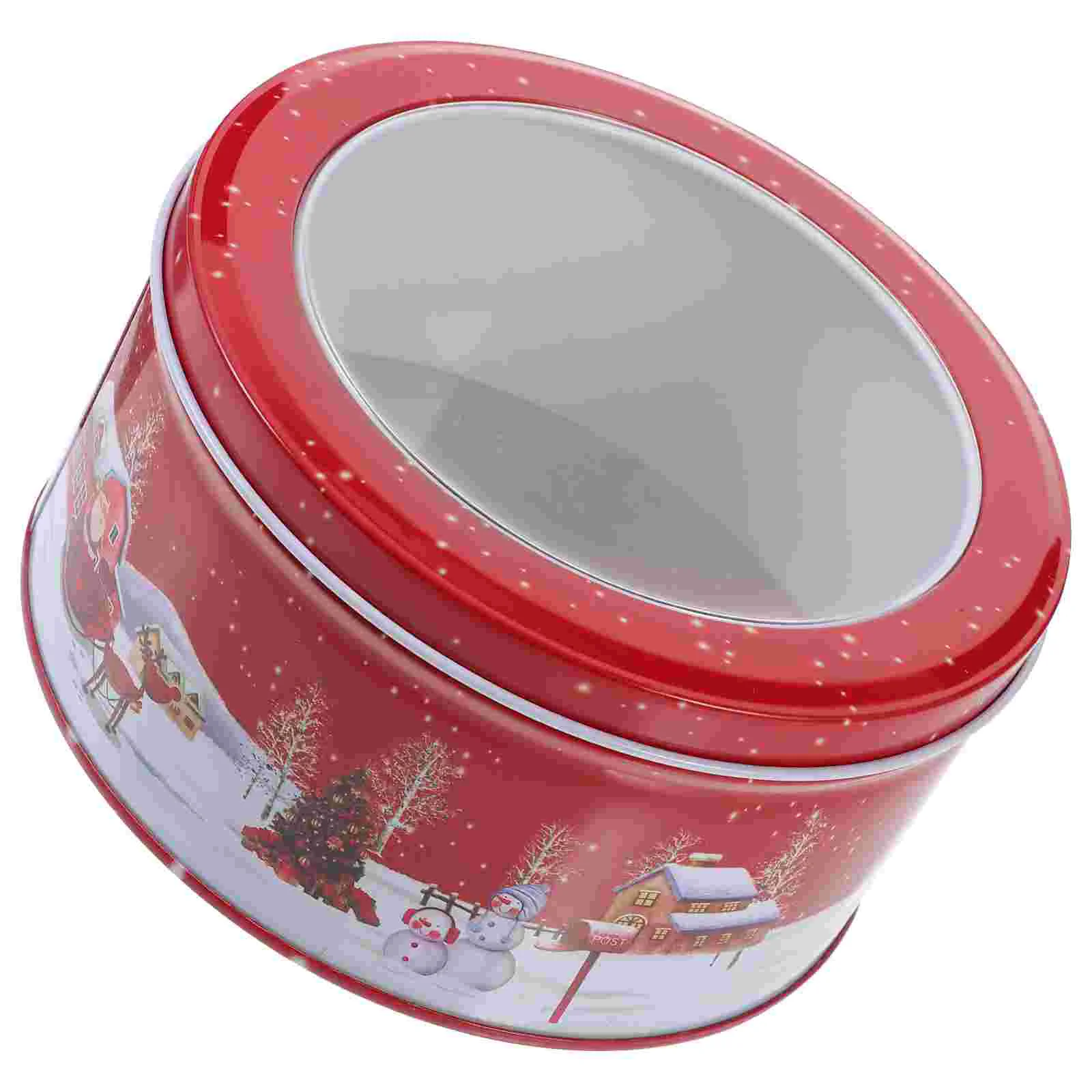 

Candy Christmas Tin Box Child Gift Boxes Snack Tins Iron Round Tinplate Storage Containers