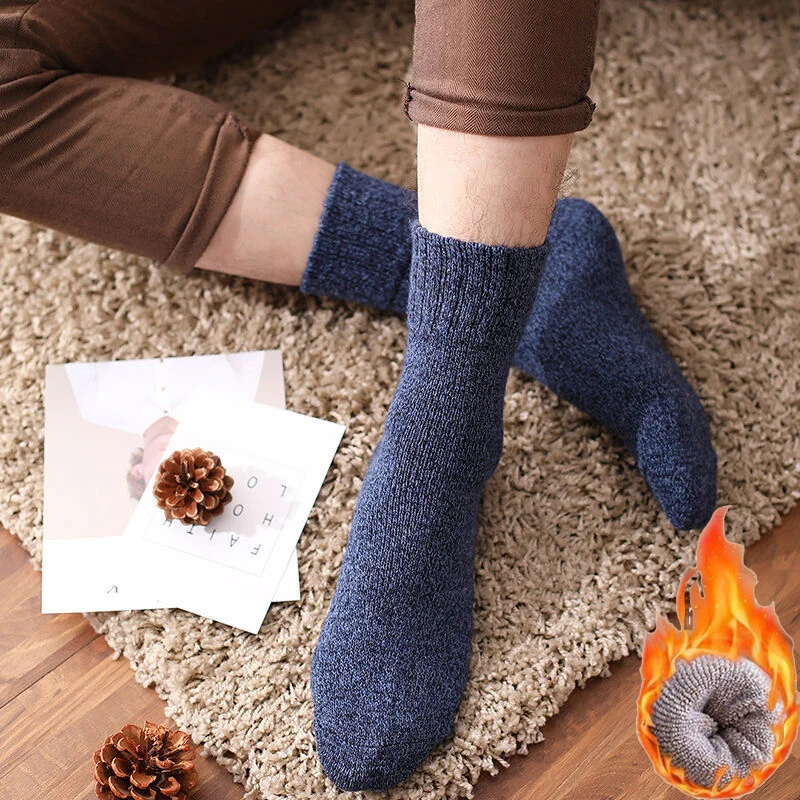 200/100/50/20/10/5/1 pair of socks men and women winter terry socks padded thickened solid color mid-calf socks and threaded tow