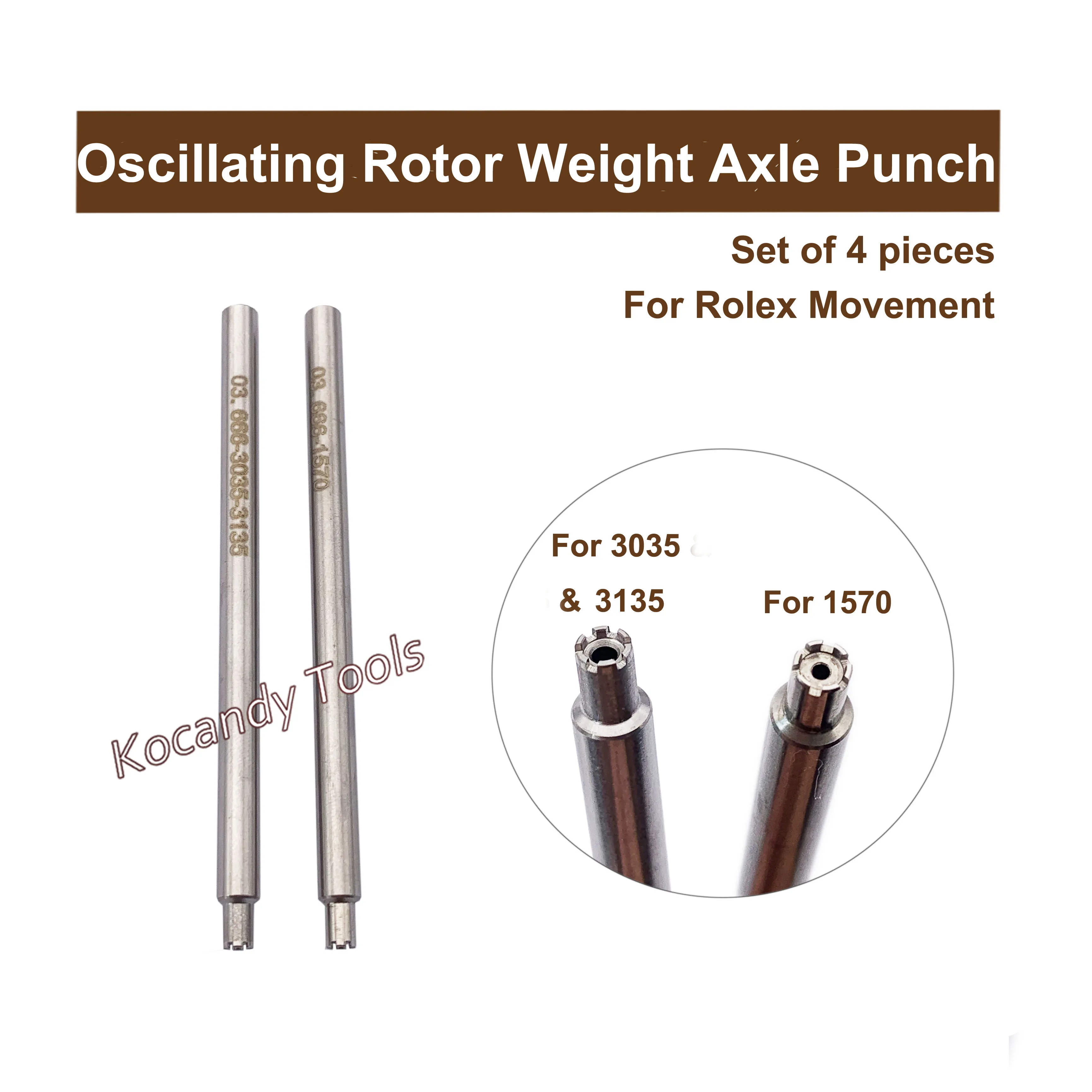 4 шт., качающийся ротор, весовой пробойник для Rolex Calibres 1570 2135 2235 3035 3135, инструмент для ремонта часового механизма для часовщиков