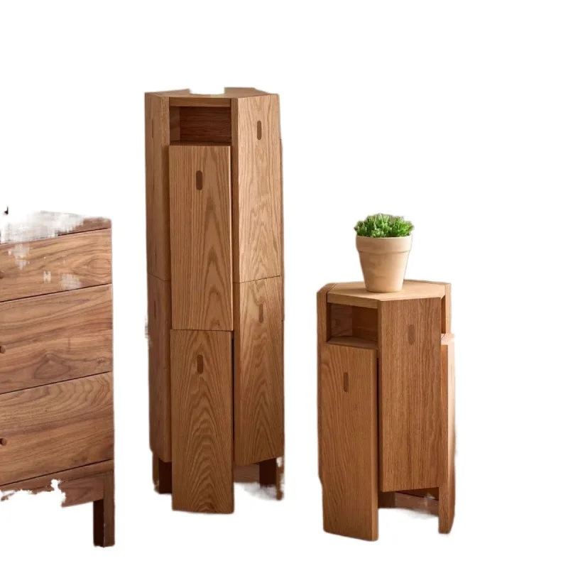 Nordic cherry wood stool, dining stool, home living room square stool