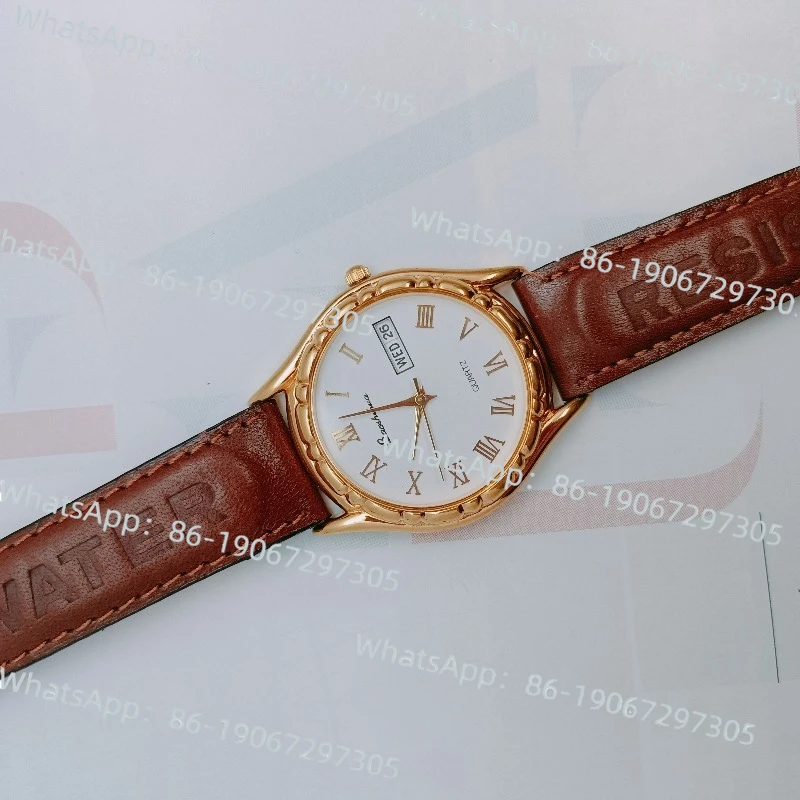 

Инвентарь 1990-х годов Gem Flower Brand Двойной календарь Кварцевые нейтральные часы Оригинальные средневековые часы