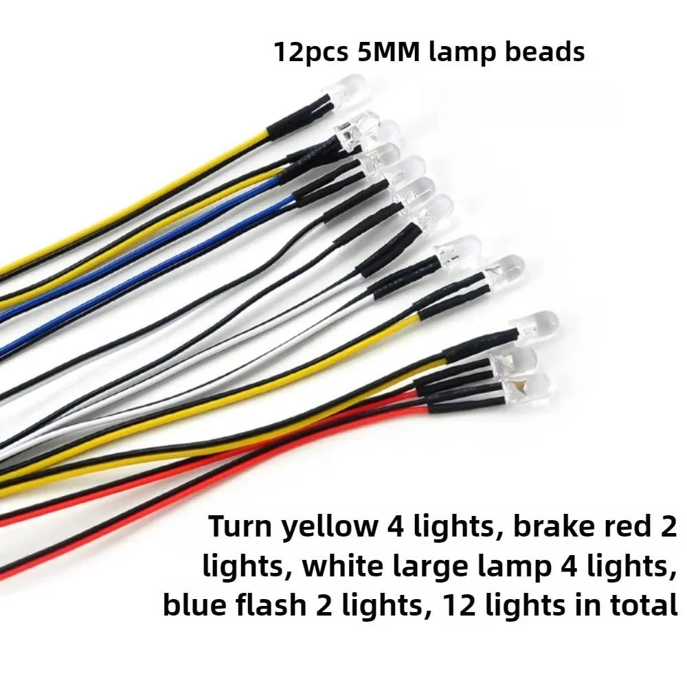 DUMBORC RCカー FZD シミュレーションライトコントローラー 12 LEDシステムキット 1/10 1/8 トラック ドリフト HSP タミヤ CC01 4WD アキシャル SCX10用