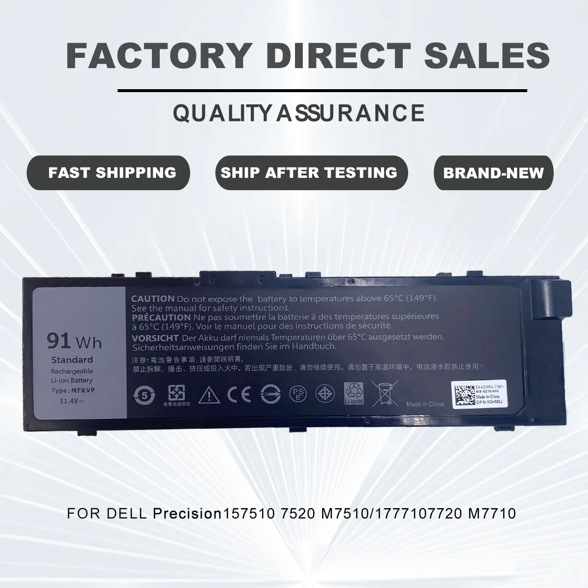 MFKVP-batería para portátil Dell Precision 7510, 7520, 7710, 7720, M7710, M7510, T05W1, 1G9VM, GR5D3, 0FNY7, M28DH