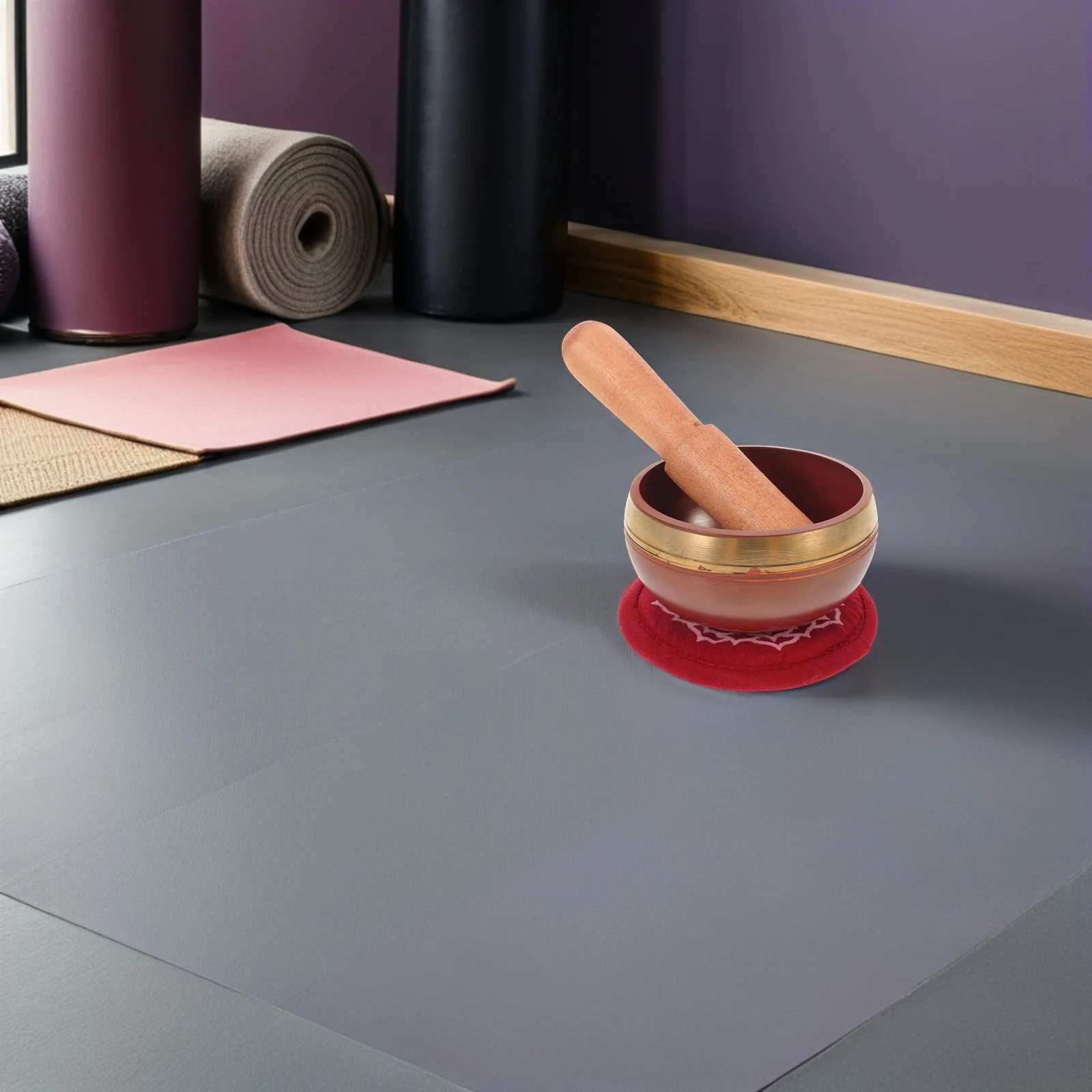 

1Set Nepal Singing Bowl Tibetan Copper Sound Bowl Cushion Mallet for Yoga Meditation Mindfulness and